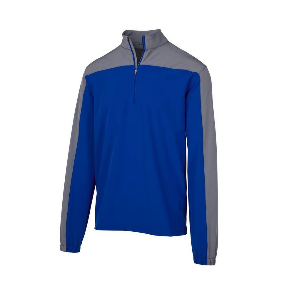 Giacca Mizuno Comp Long Sleeve Batting Uomo - Blu Reale - 61823-TPNE